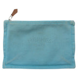 Hermes Pouch cotton Blue light blue Pouch Unisex Truth Flat PM Women