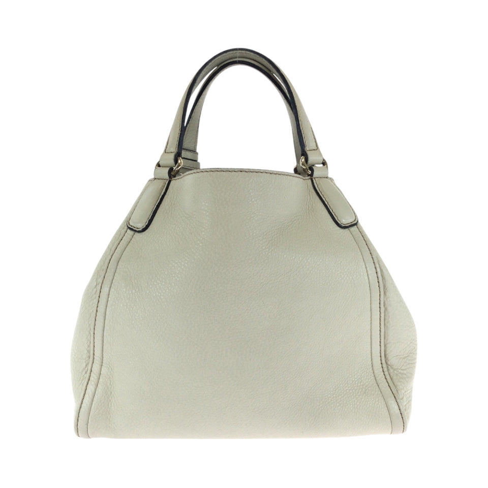 Gucci Shoulder Bag 386751 leather Ivory Gold Metal Shoulder Bag Handbag 2way Soho Interlocking fringe Women