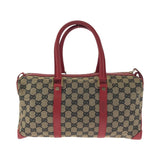 Gucci Handbag 000 0846 GG canvas Beige Red Gold Metal Handbags Mini Boston Duffel bag Women