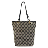 Gucci Tote Bag 002 1099 GG canvas, leather Gray Black Gold Metal Tote Bag Shoulder Bag Women