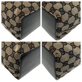 Gucci Tote Bag 002 1099 GG canvas, leather Gray Black Gold Metal Tote Bag Shoulder Bag Women