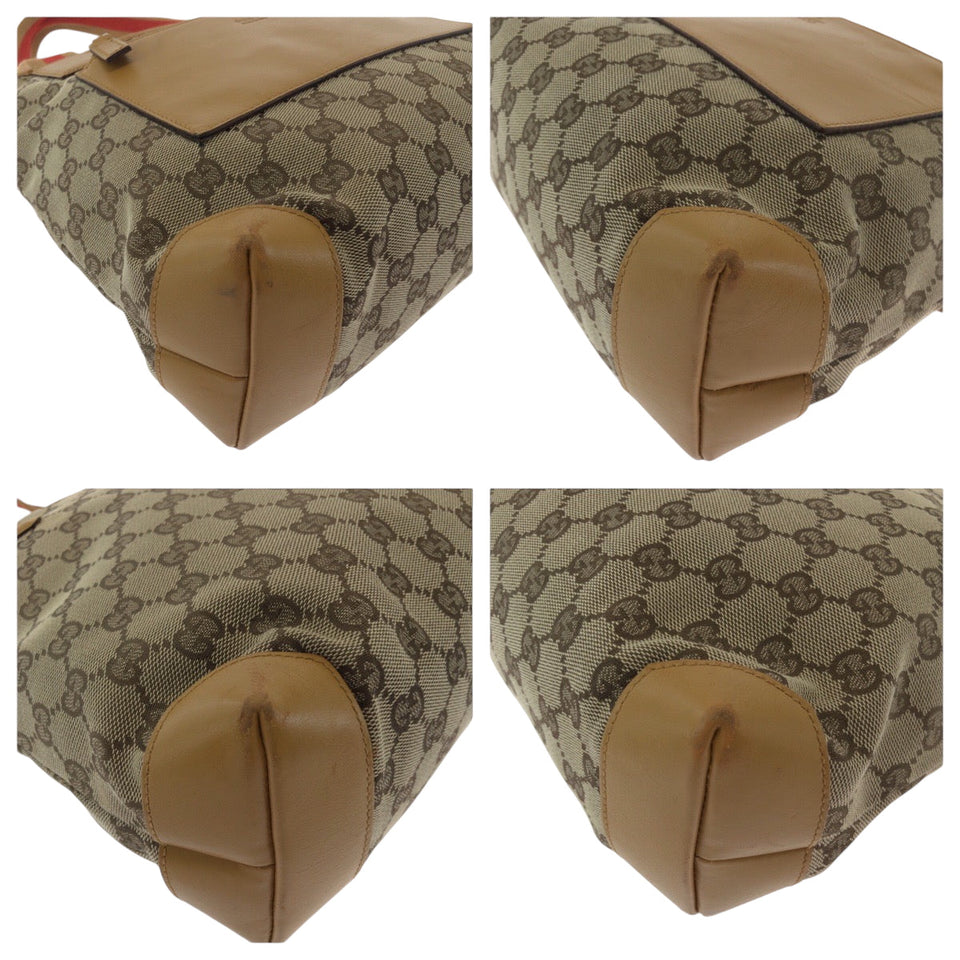 Gucci Handbag 019 0402 GG canvas Beige Camel Orange SilverMetal Handbag Tote Bag Women