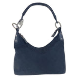 Gucci Shoulder Bag 115002 GG canvas, leather Black SilverMetal Hobo Shoulder Bag Women