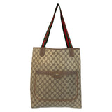 Gucci Tote Bag 39 02 003 GG Supreme canvas, leather Beige brown Tote Bag Shoulder Bag Sherry Line Old Gucci Women