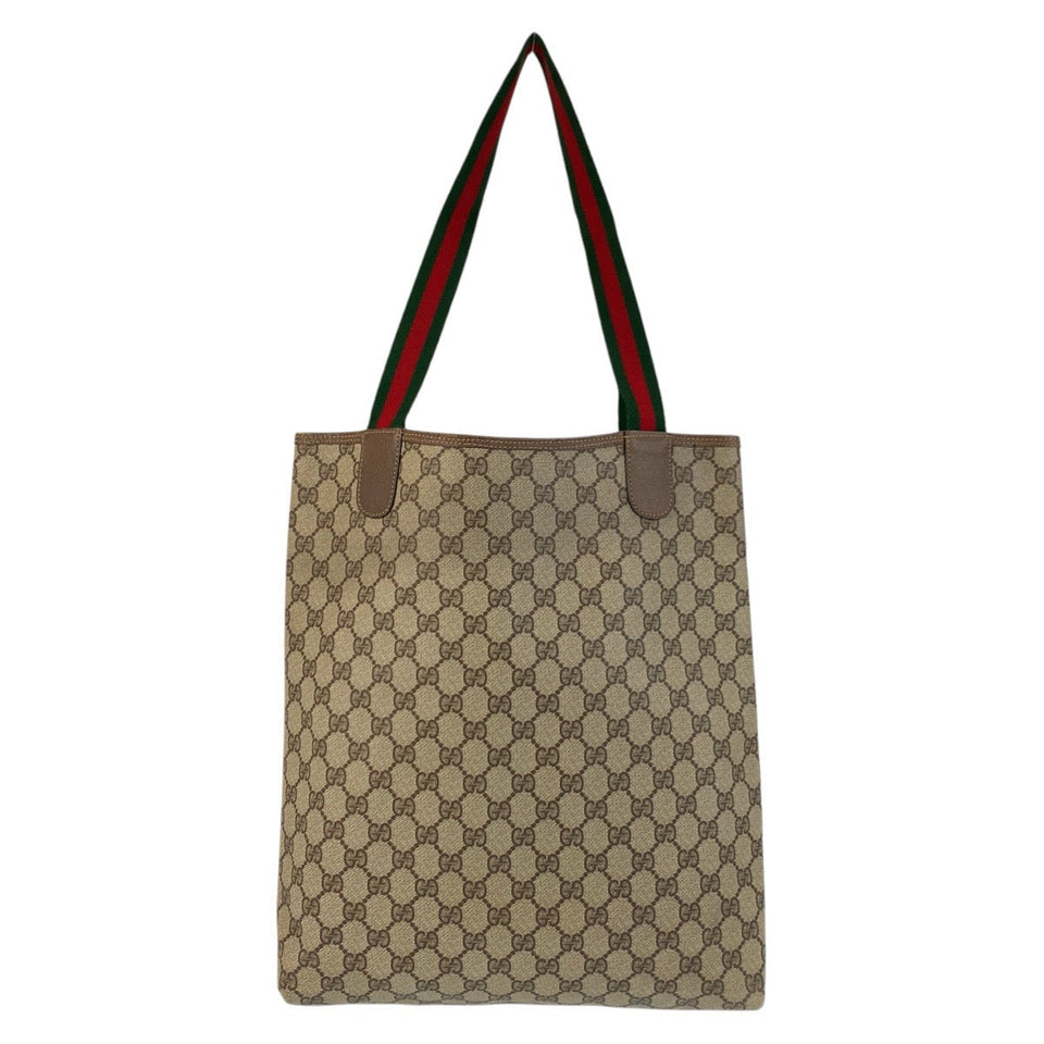 Gucci Tote Bag 39 02 003 GG Supreme canvas, leather Beige brown Tote Bag Shoulder Bag Sherry Line Old Gucci Women