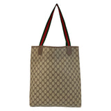 Gucci Tote Bag 39 02 003 GG Supreme canvas, leather Beige brown Tote Bag Shoulder Bag Sherry Line Old Gucci Women