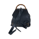 Gucci Backpack 003 2058 0016 leather Black Brown Gold Metal Backpack Backpack Bamboo Women
