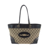Gucci Tote Bag 145993 GG canvas Beige Brown Gold Metal Tote Bag Shoulder Bag Women