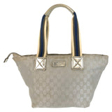 Gucci Tote Bag 131230 GG canvas Silver Tote Bag Shoulder Bag Sherry line Women