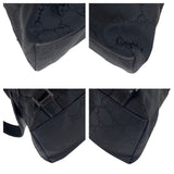 Gucci Backpack 003 0238 Nylon Black SilverMetal Backpack Backpack GG pattern Women