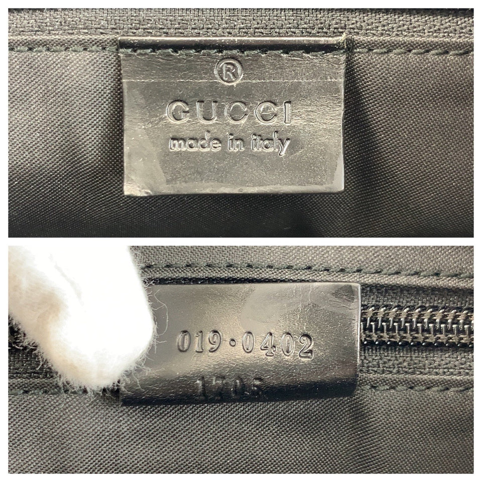 Gucci Tote Bag 019 0402 GG canvas, leather Black black Tote Bag Shoulder Bag Sherry line Women