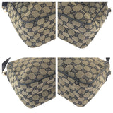 Gucci Shoulder Bag 019 0375 GG canvas Beige Black Gold Metal Shoulder Bag Messenger bag Women