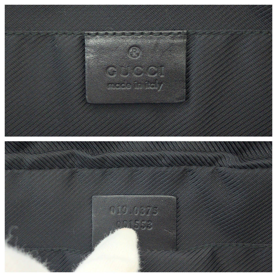 Gucci Shoulder Bag 019 0375 GG canvas Beige Black Gold Metal Shoulder Bag Messenger bag Women