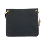Gucci Shoulder Bag 91762 GG canvas, leather Black GoldMetal Shoulder Bag pochette Women