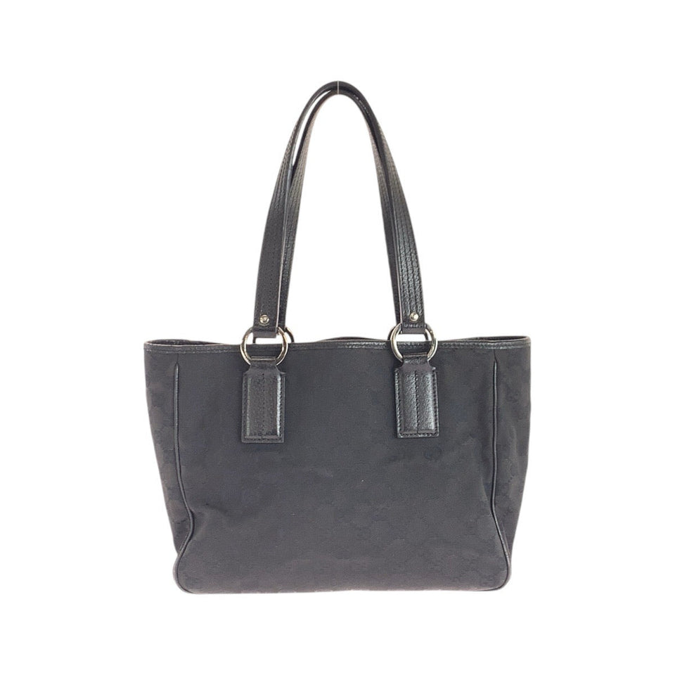Gucci Tote Bag 113019 GG canvas, leather Black SilverMetal Tote Bag Shoulder Bag Women