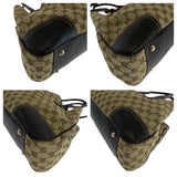 Gucci Tote Bag 163805 GG canvas Beige Brown Gold Metal Tote Bag Shoulder Bag Sherry line Pretty Women
