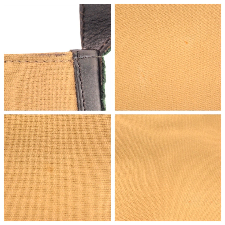 Gucci Shoulder Bag 001.4286 Canvas, Leather Beige Camel Gold Metal Shoulder Bag pochette Sherry line Women