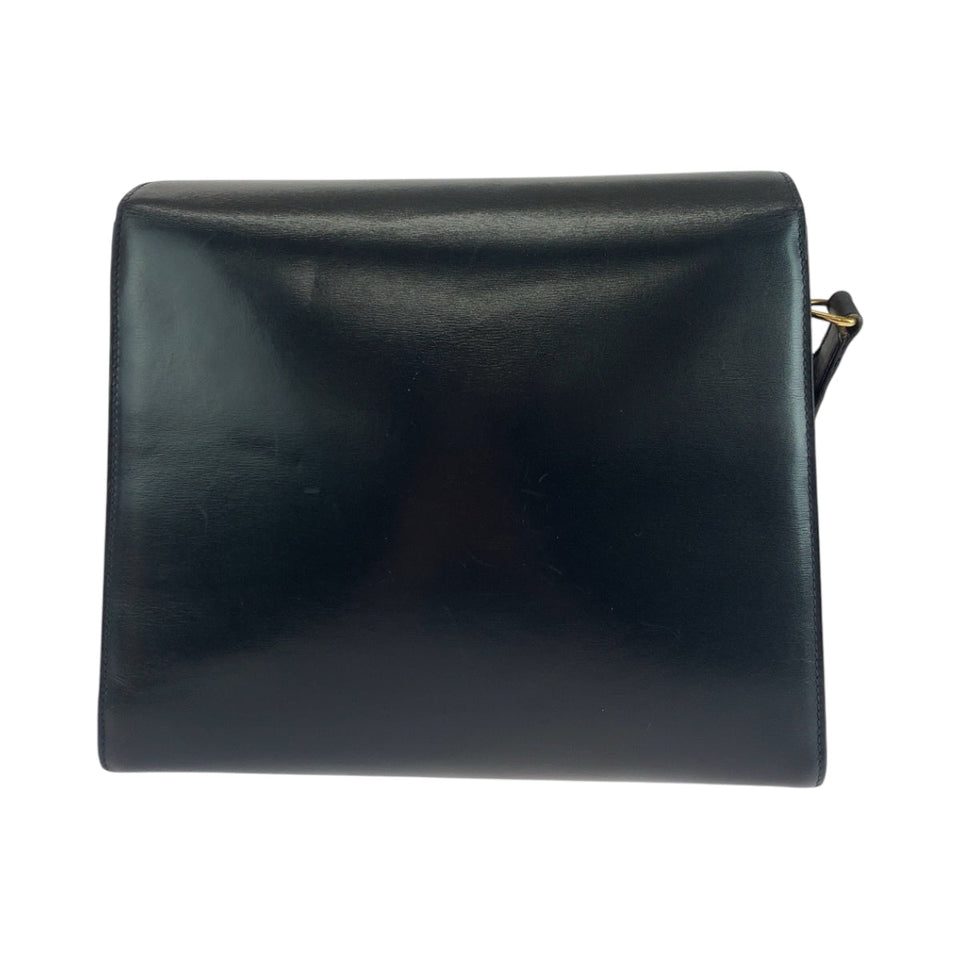 Gucci Shoulder Bag 001 46 1504 leather Black GoldMetal Shoulder Bag Old Gucci Ready lock Women
