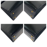 Gucci Shoulder Bag 001 46 1504 leather Black GoldMetal Shoulder Bag Old Gucci Ready lock Women