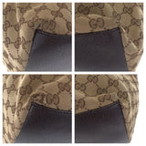 Gucci Tote Bag 131231 GG canvas, leather Brown Silver Metal Tote Bag Shoulder Bag Sherry line Women