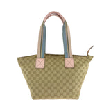 Gucci Tote Bag 131230 GG canvas Beige Pink Blue Gold Metal Tote Bag Shoulder Bag Women