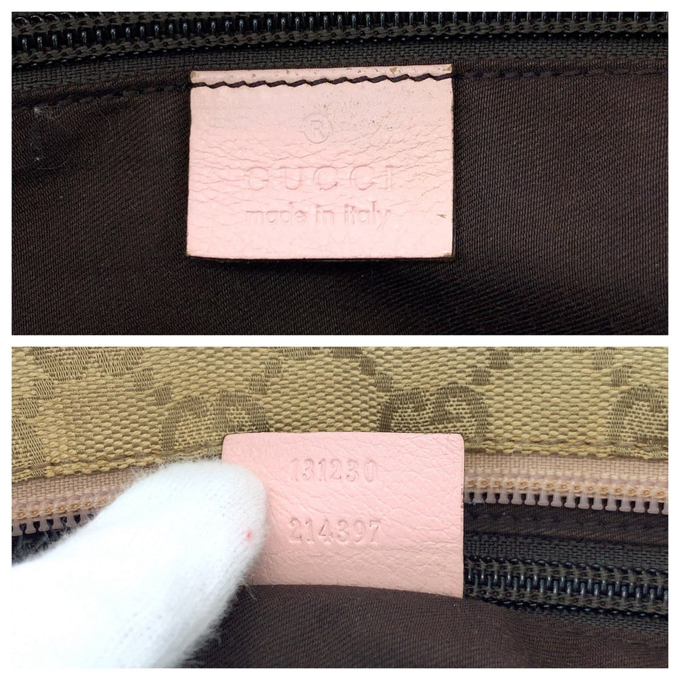 Gucci Tote Bag 131230 GG canvas Beige Pink Blue Gold Metal Tote Bag Shoulder Bag Women