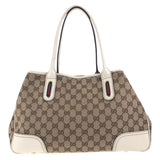 Gucci Tote Bag 168805 GG canvas, leather Beige Ivory Gold Metal Tote Bag Shoulder Bag Sherry line Women