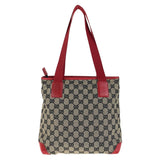 Gucci Tote Bag 019 0402 GG canvas, leather Red Silver Metal Tote Bag Shoulder Bag Women