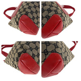 Gucci Tote Bag 019 0402 GG canvas, leather Red Silver Metal Tote Bag Shoulder Bag Women