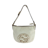 Gucci Shoulder Bag 121552 leather White GoldMetal Hobo Shoulder Bag Soho Interlocking Women
