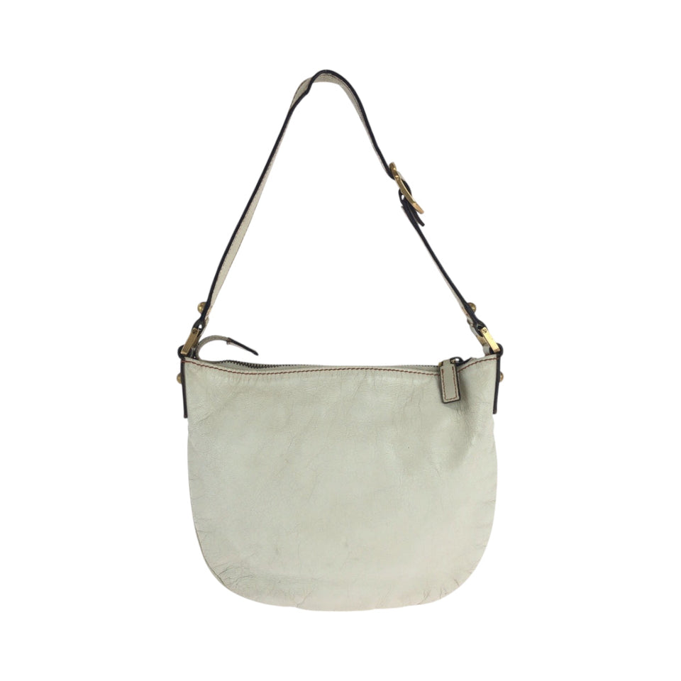 Gucci Shoulder Bag 121552 leather White GoldMetal Hobo Shoulder Bag Soho Interlocking Women