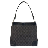Gucci Shoulder Bag 143745 GG canvas, leather Black SilverMetal Women