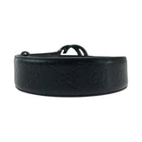 Gucci belt 114984 leather black Belt buckle Gucci Shima interlocking mens 34