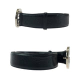 Gucci belt 114984 leather black Belt buckle Gucci Shima interlocking mens 34