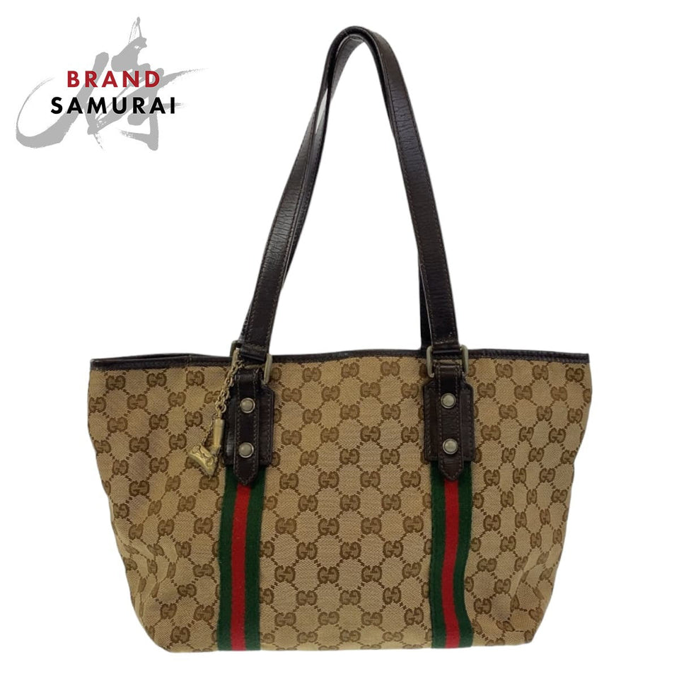Gucci Tote Bag 137396 GG canvas Beige multicolor Tote Bag Shoulder Bag Sherry line Women