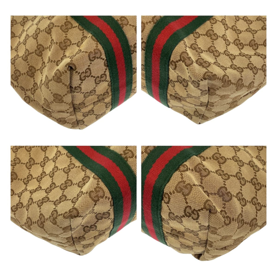Gucci Tote Bag 137396 GG canvas Beige multicolor Tote Bag Shoulder Bag Sherry line Women