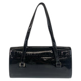 Burberry Shoulder Bag enamel black Shoulder Bag Check Pattern Embossed Women