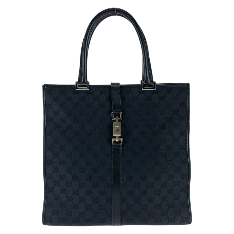 Gucci Tote Bag 002 1064 GG canvas, leather black Tote Bag handbag Jackie Women