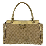 Gucci Tote Bag 189831 GG canvas Beige Gold Metal Tote Bag Shoulder Bag Abbey Women