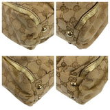 Gucci Tote Bag 189831 GG canvas Beige Gold Metal Tote Bag Shoulder Bag Abbey Women