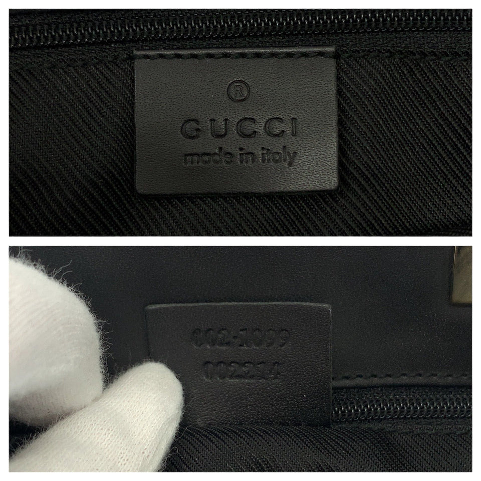 Gucci Tote Bag 002 1099 GG canvas black Shoulder Bag Women