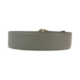 Gucci belt 546386 leather gray belt Interlocking mens 32