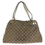 Gucci Tote Bag 121023 GG canvas, leather Brown Tote Bag Shoulder Bag Women