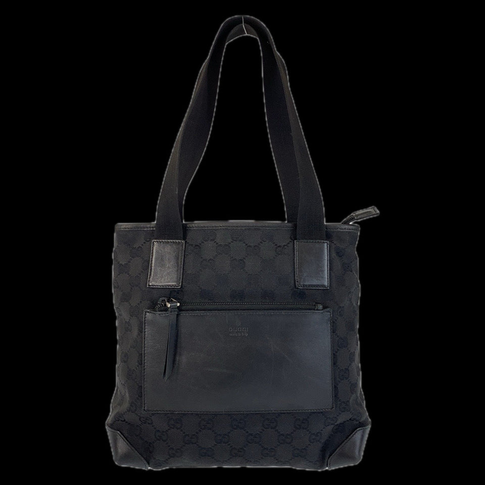 Gucci Tote Bag 28893 GG canvas, leather black Tote Bag Shoulder Bag mens(Unisex)