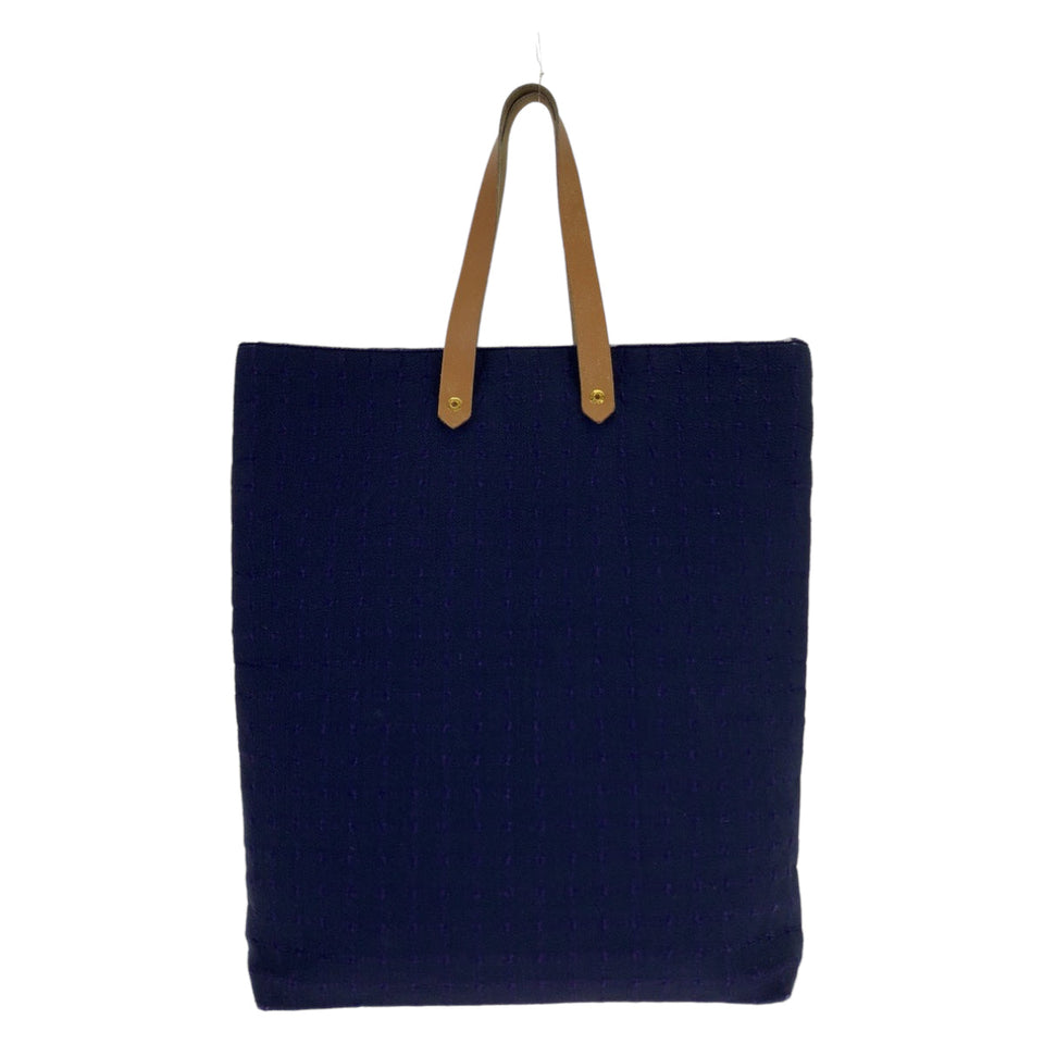 Hermes Tote Bag Cotton canvas, leather purple Handbag Amedaba GM Women