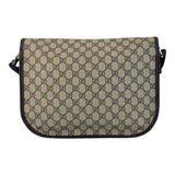Gucci Shoulder Bag 201732 GG Supreme Canvas Gray Navy SilverMetal Shoulder Bag Messenger bag mens