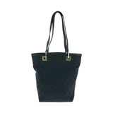 Gucci Tote Bag 002 1099 GG canvas Black GoldMetal Tote Bag handbag Women