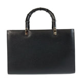 Gucci Handbag 002 1035 leather Black Gold Metal Handbag Tote Bag Shoulder Bag 2way Bamboo Women