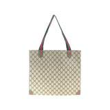 Gucci Tote Bag 002.63.0048 GG Supreme Canvas Beige Brown Gold Metal Tote Bag Shoulder back Sherry Line Old Gucci Women