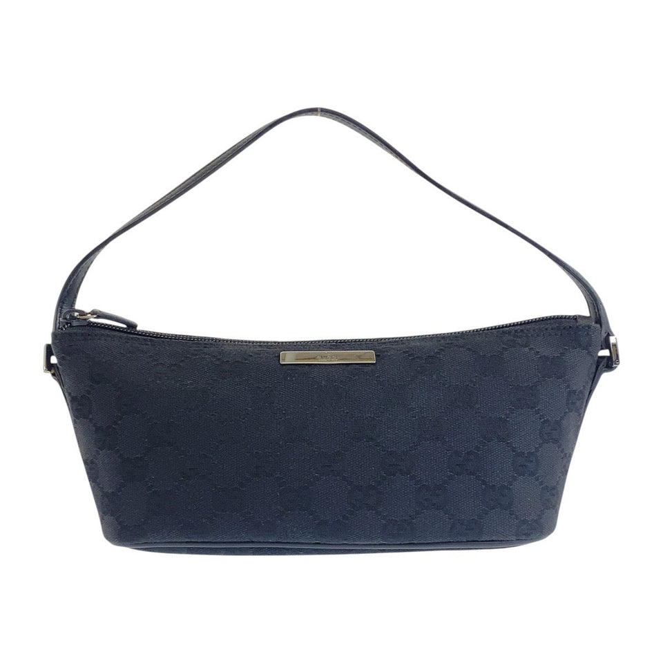 Gucci Handbag 07198 GG canvas, leather Black SilverMetal Handbag accessory pouch Women